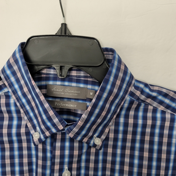 Daniel Cremieux Signature Performance Plaid Dark Blue Long-Sleeve Woven Shirt - Picture 5 of 6